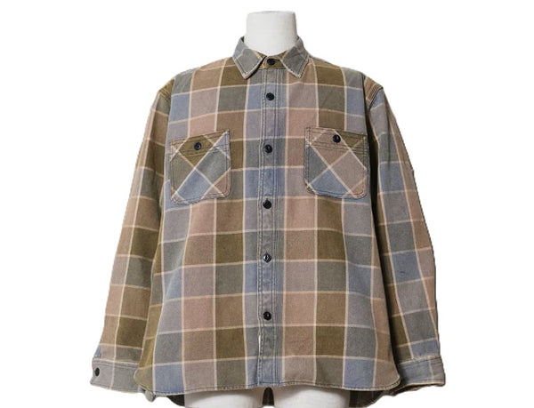 HOUSTON - VINTAGE AMERICAN CHECK VIYELLA SHIRT - OLIVE