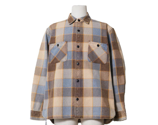 HOUSTON - VINTAGE AMERICAN CHECK VIYELLA SHIRT - BROWN
