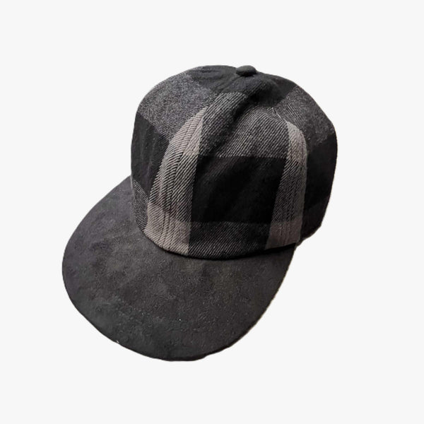 BIGMIKE - HEAVY FLANNEL CAP - BLACK x GRAY