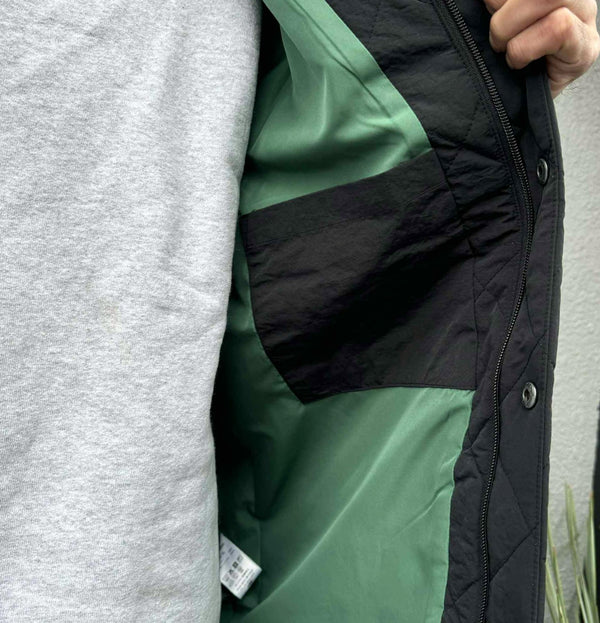 BIGMIKE - QUILTING COACH JACKET - BLACK