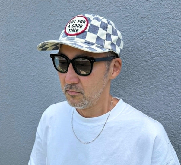 BRIXTON - OUT FOR A GOOD TIME LP ADJT - NAVY GINGHAM
