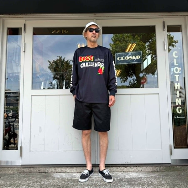 CHALLENGER - L/S DRY DICE TEE - BLACK