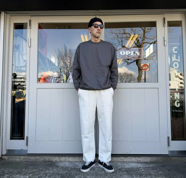 BIGMIKE - PIN TACK SWEAT PANTS - ASH