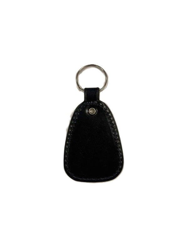 BLACK JAKS - LEATHER KEY TAG - DARK NAVY -SILVER