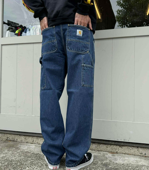 Carhartt WIP - SINGLE KNEE PANT - BLUE STONE WASHED