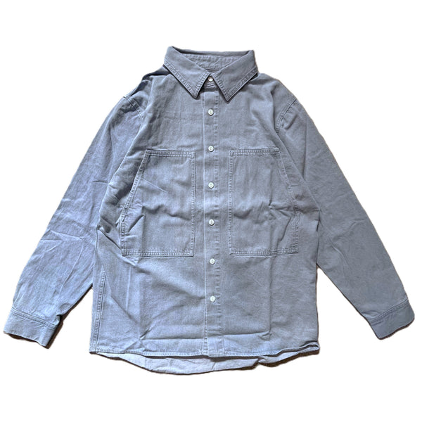 BIGMIKE - DENIM UTILITY LONG SLEEVE SHIRTS - L.INDIGO