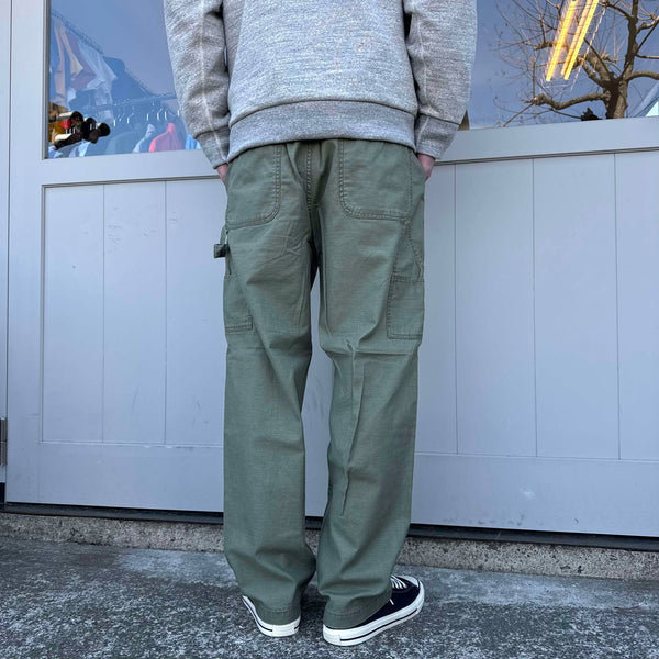 melple - CARPENTER PANTS - PAINTED - OLIVE