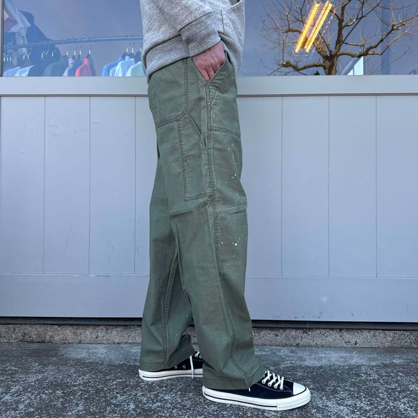melple - CARPENTER PANTS - PAINTED - OLIVE