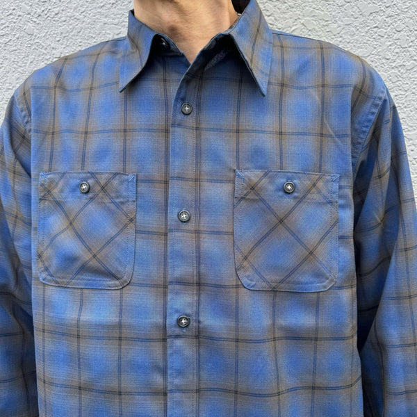 FIVE BROTHER - T/R  L/S WORK SHIRTS - BLUE