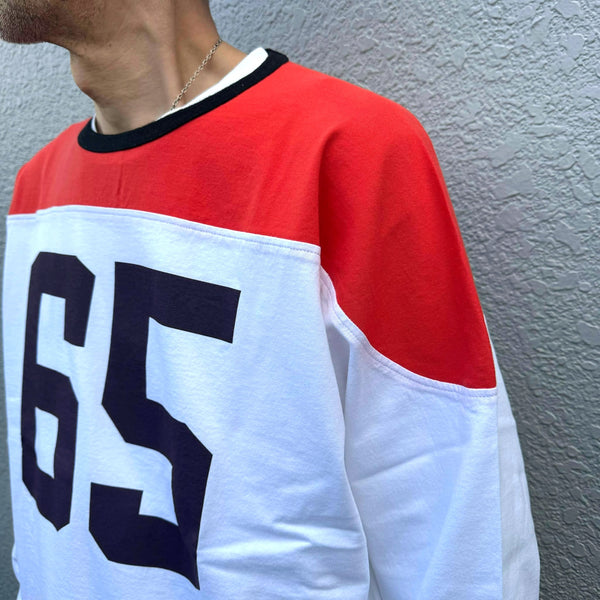 ILL ONE EIGHTY -1965" FOOTBALL TEE - RED