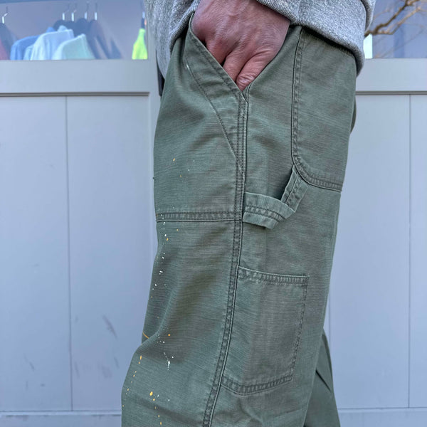 melple - CARPENTER PANTS - PAINTED - OLIVE