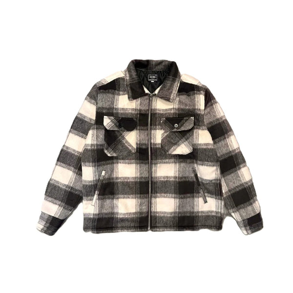 BIGMIKE - OMBRE ZIP QUILTED LINING JACKET - BROWN x OFF