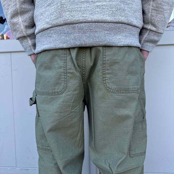 melple - CARPENTER PANTS - PAINTED - OLIVE