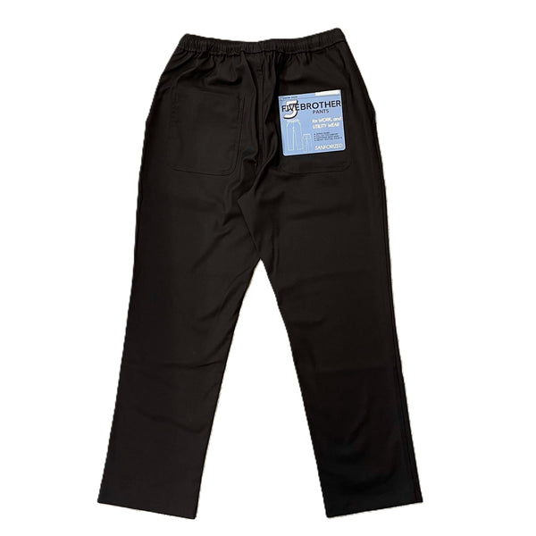 FIVE BROTHER - T/R  EASY PANTS - BLACK