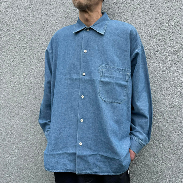 ARMY TWILL - LIGHT DENIM SHIRT - BLUE