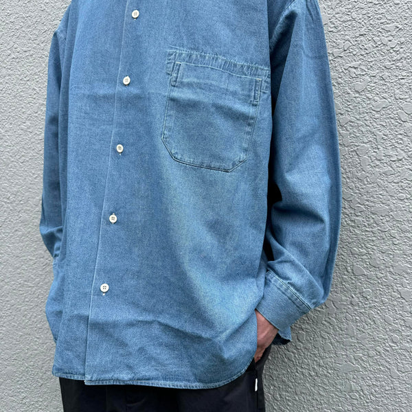 ARMY TWILL - LIGHT DENIM SHIRT - BLUE
