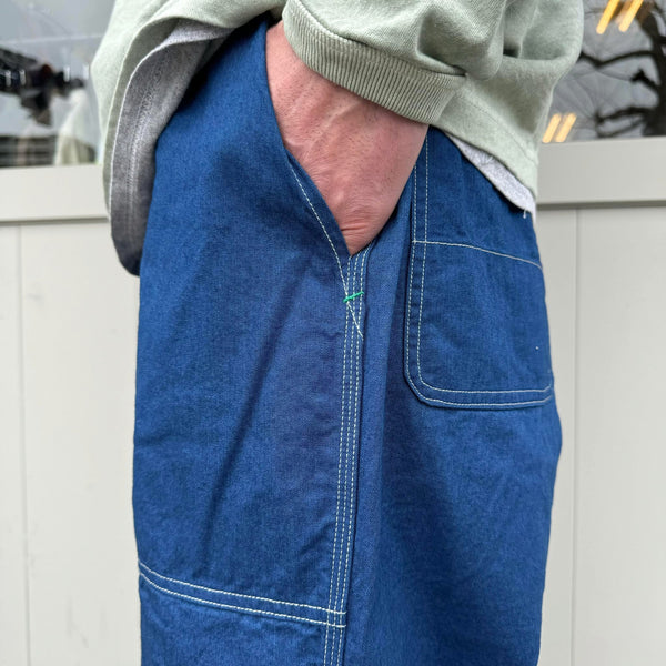 RADIALL - SUN OF VAN -WIDE FIT EASY PANTS -  INDIGO