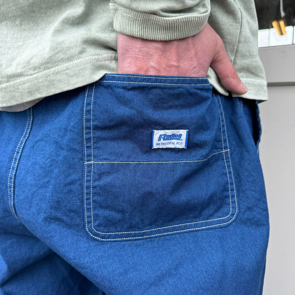 RADIALL - SUN OF VAN -WIDE FIT EASY PANTS -  INDIGO