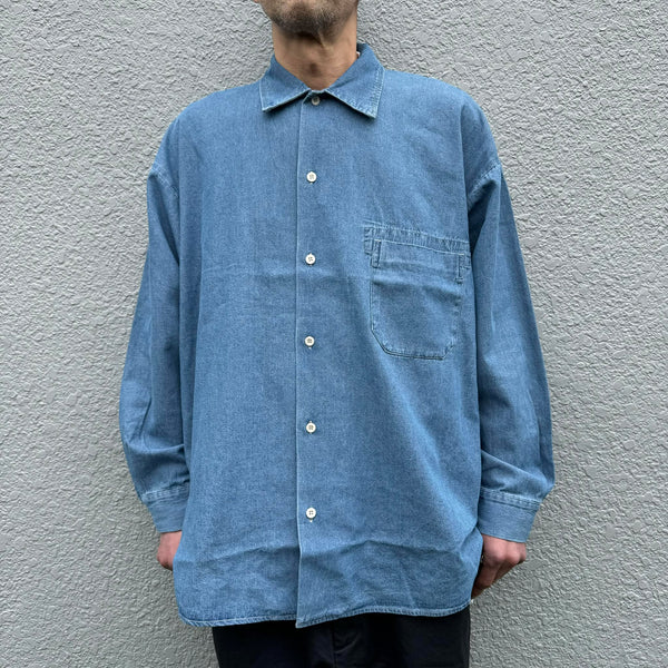 ARMY TWILL - LIGHT DENIM SHIRT - BLUE