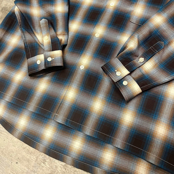 WAX - OMBRE CHECK SHIRTS - BLUE