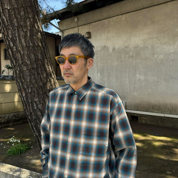 WAX - OMBRE CHECK SHIRTS - BLUE