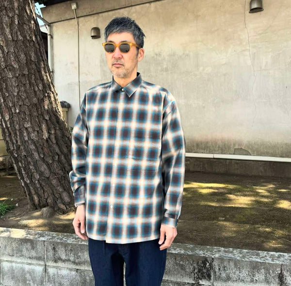 WAX - OMBRE CHECK SHIRTS - BLUE