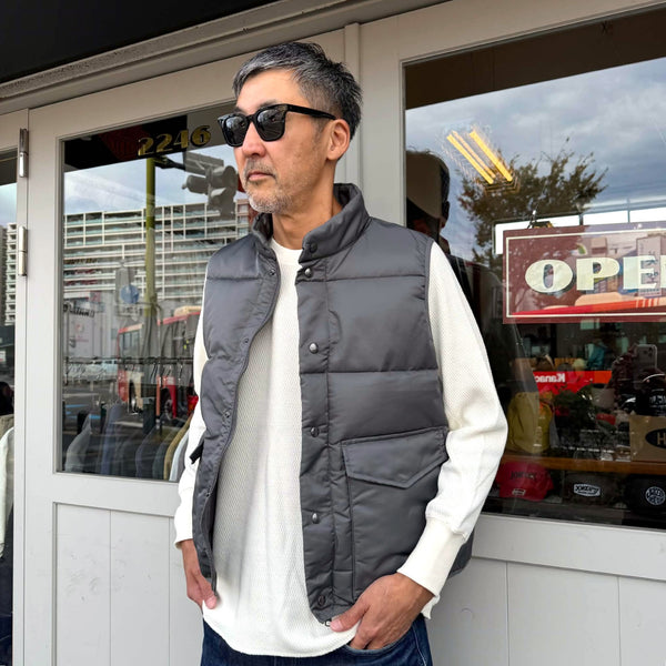 BLUCO - HEAVY NYLON PADDING VEST - GRAY