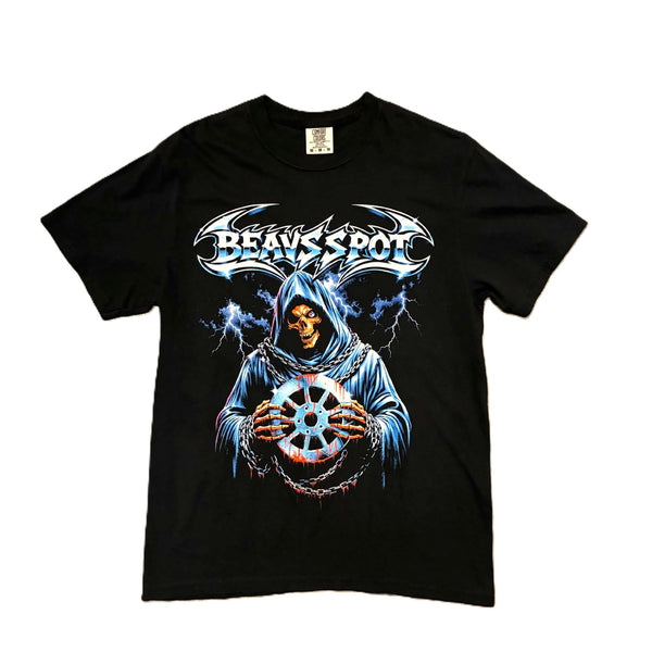 BEAVS SPOT - REAPER ROTOR TEE - BLACK