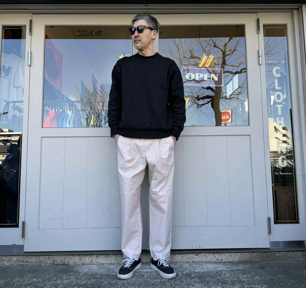 JACKMAN - Back Nep Umps Pants - Rosin White