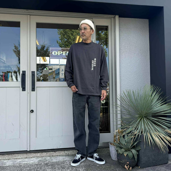 ILL ONE EIGHTY - AMERICAN WAVE  L/S TEE - BLACK