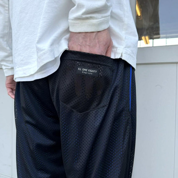 ILL ONE EIGHTY - DOUBLE LAYER TRACK PANTS - BLACK