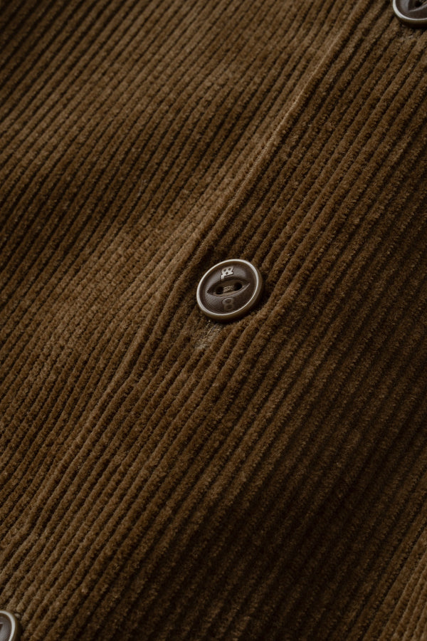 BLUCO - CORDUROY WORK SHIRT - OLIVE BROWN