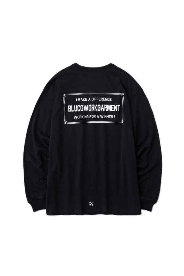 BLUCO - POCKET L/S T-SHIRTS Ticket - BLACK
