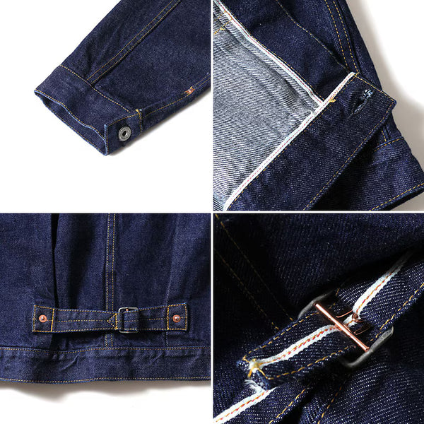 HOUSTON - WWⅡSELVEDGE TRUCKER JACKET - INDIGO ONE WASH