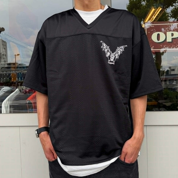 BRIXTON - BAGGY MESH PRACTICE JERSEY - BLACK/WHITE