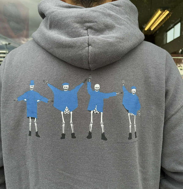 JERZEES - 'DIA DE MUERTOS'PULL HOODIE - CHARCOAL