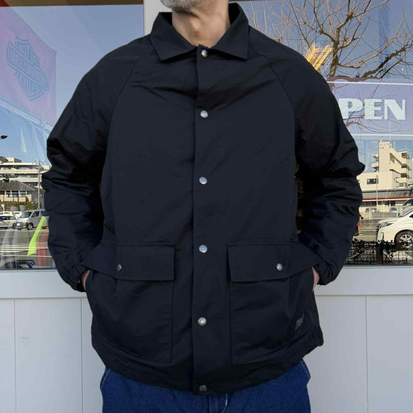 BIGMIKE - DESIGN MESH COACH JACKET - BLACK