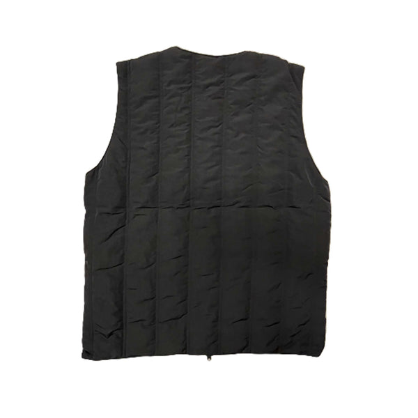 BIGMIKE - VERTICAL QUILTING VEST - BLACK