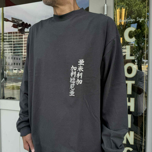 ILL ONE EIGHTY - AMERICAN WAVE  L/S TEE - BLACK