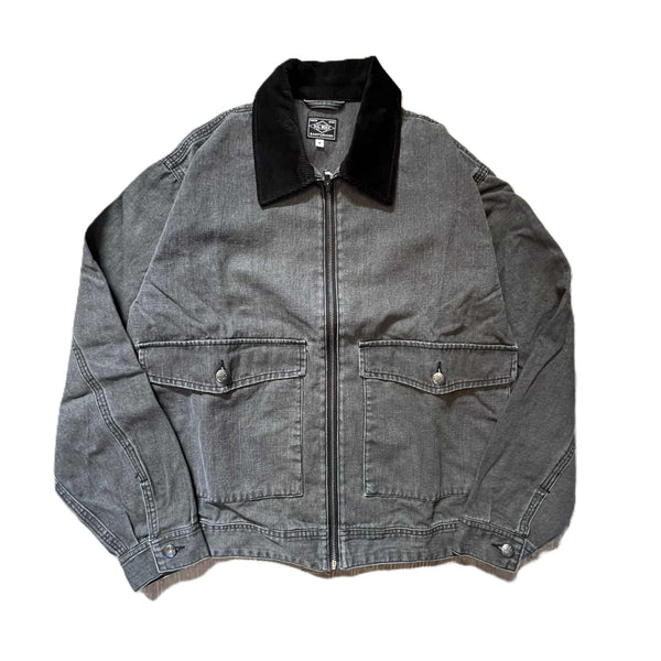 BIGMIKE - WASHED DUCK TRACKER JACKET - BLACK