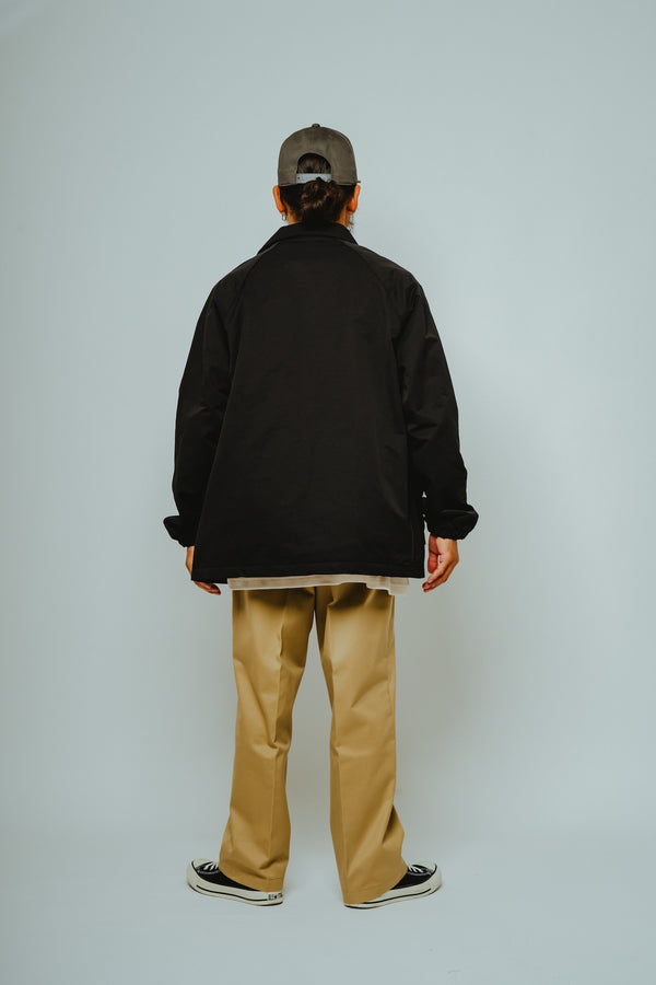 BIGMIKE - DESIGN MESH COACH JACKET - BLACK