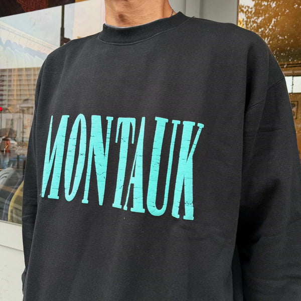 ILL ONE EIGHTY - "MONTAUK " CREW SWEAT SHIRT - BLACK