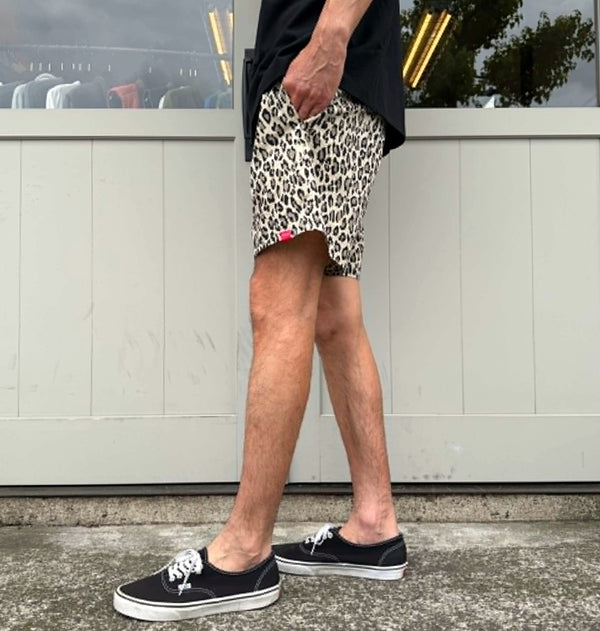 THE HARD MAN - LEOPARD SHORTS - NATURAL