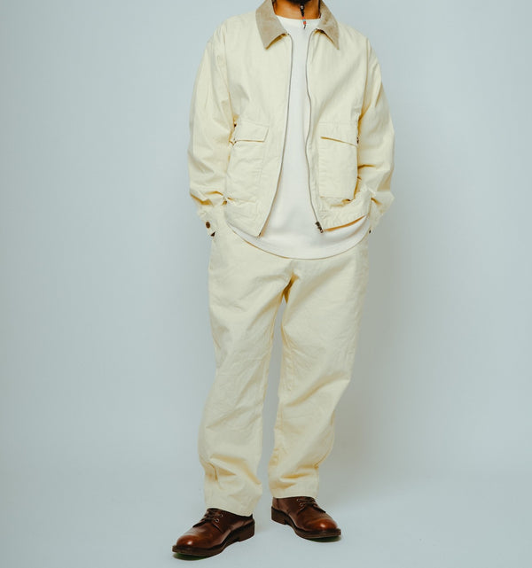 BIGMIKE - WASHED DUCK EASY PANTS - NATURAL