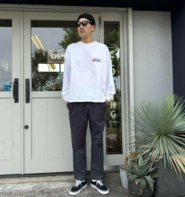FIVE BROTHER -  CORDUROY EASY PANTS - CHARCOAL