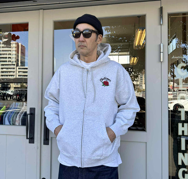 CHALLENGER - ROSE ZIP HOODIE - GRAY