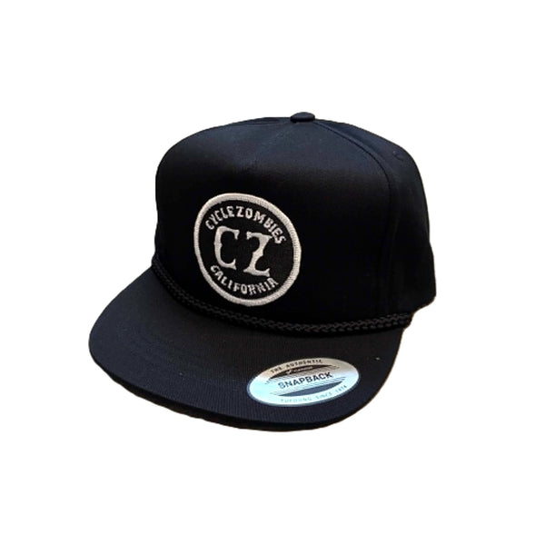 CYCLE ZOMBIES - CA POPLIN PATCH HAT - BLACK