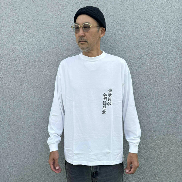 ILL ONE EIGHTY - AMERICAN WAVE  L/S TEE - WHITE