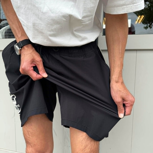 BRIXTON - EVERYDAY HYBRID SHORT 7" - BLACK/WHITE
