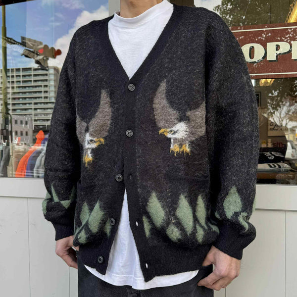 CHALLENGER - NATIVE EAGLE CARDIGAN - BLACK